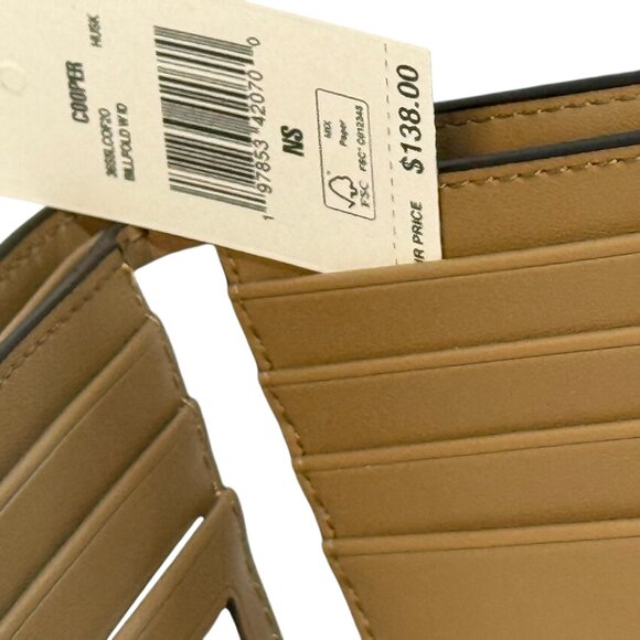 NWT Michael Kors Cooper Men Ombré Signature Logo Billfold Card ID Wallet - Husk - Picture 12 of 12